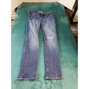 Hollister Jeans Size 5 Short Womens Blue Stretch Pants Denim Mid Rise Skinny